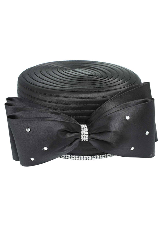 Kimberly Ribbon Metallic Dressy Pill Box Braid Hat | Black