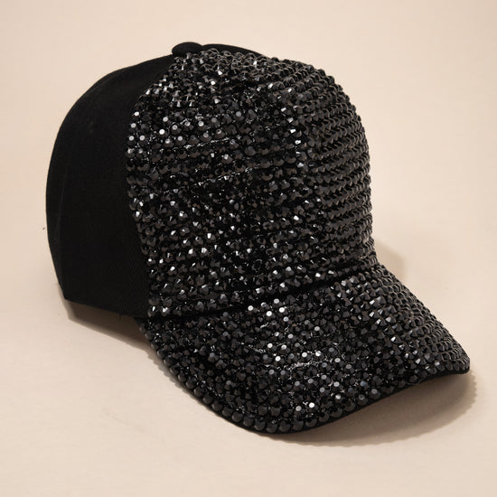 Front Bejeweled Rhinestone Cap – Sophia Collection display picture 1
