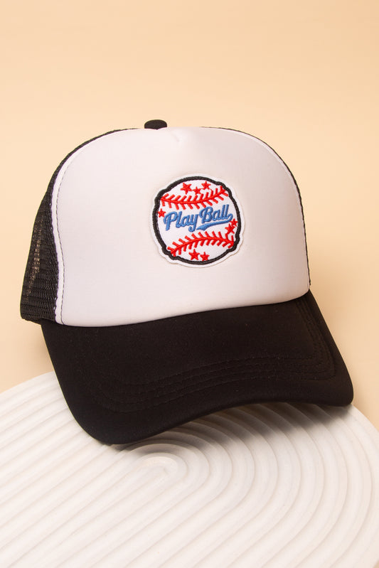 Scarlett Gameday Play Ball Mesh Backing Baseball Cap | Black