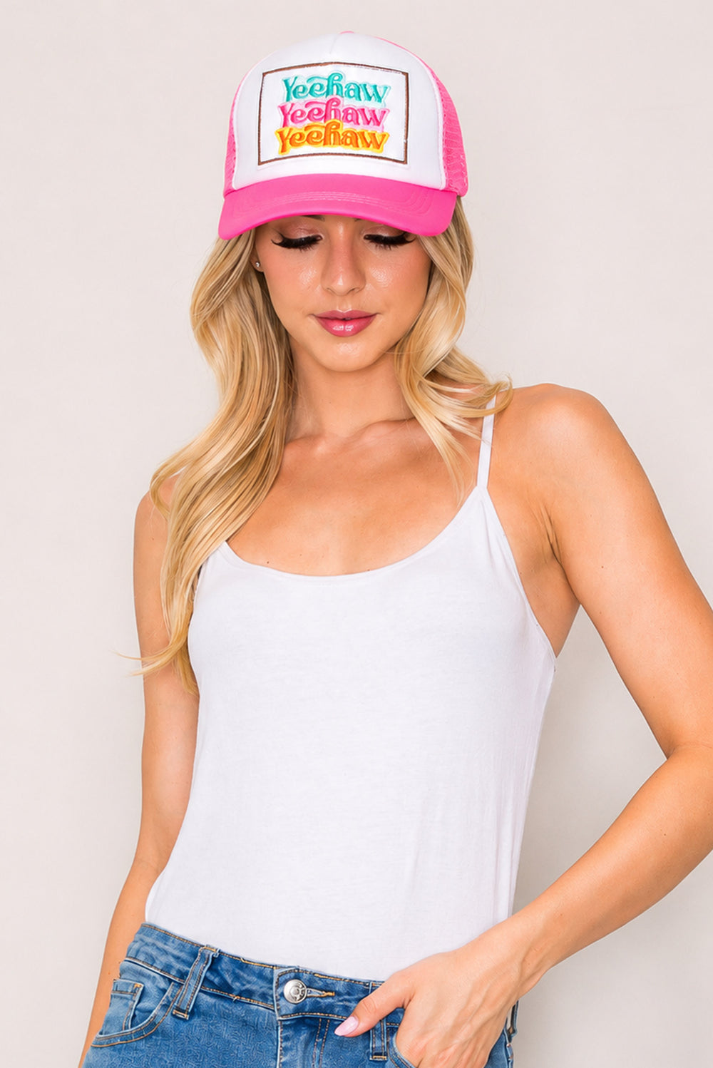 Dolly Western "Yeehaw" Colorful Trucker Hat