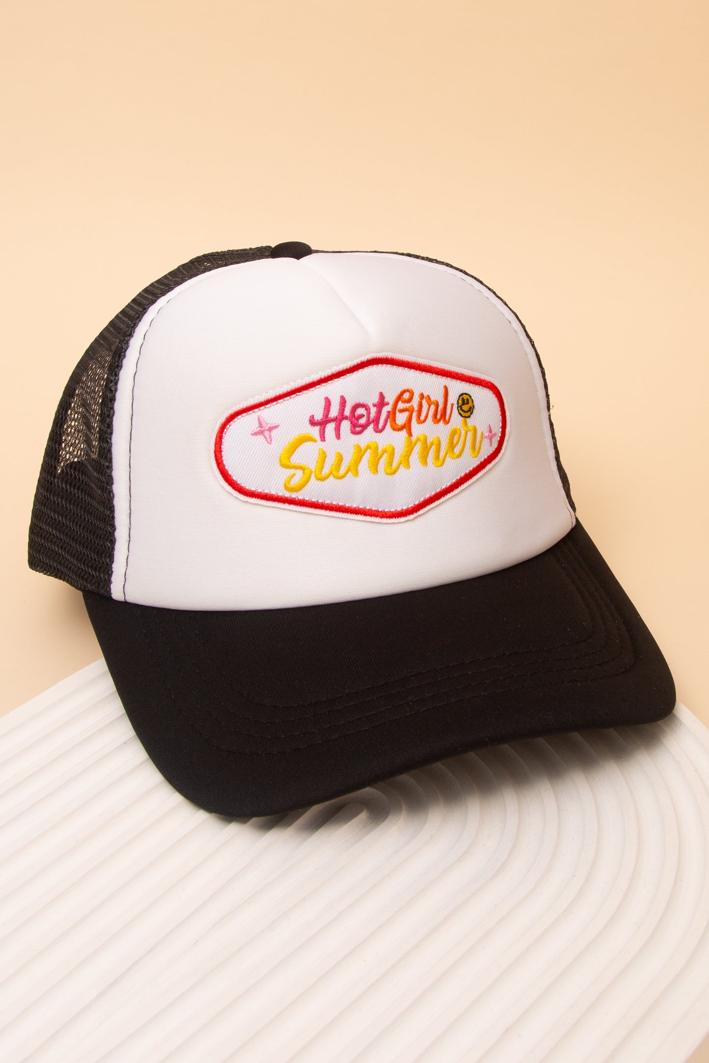 Penelope Hot Girl Summer Mesh Backing Baseball Cap | Black