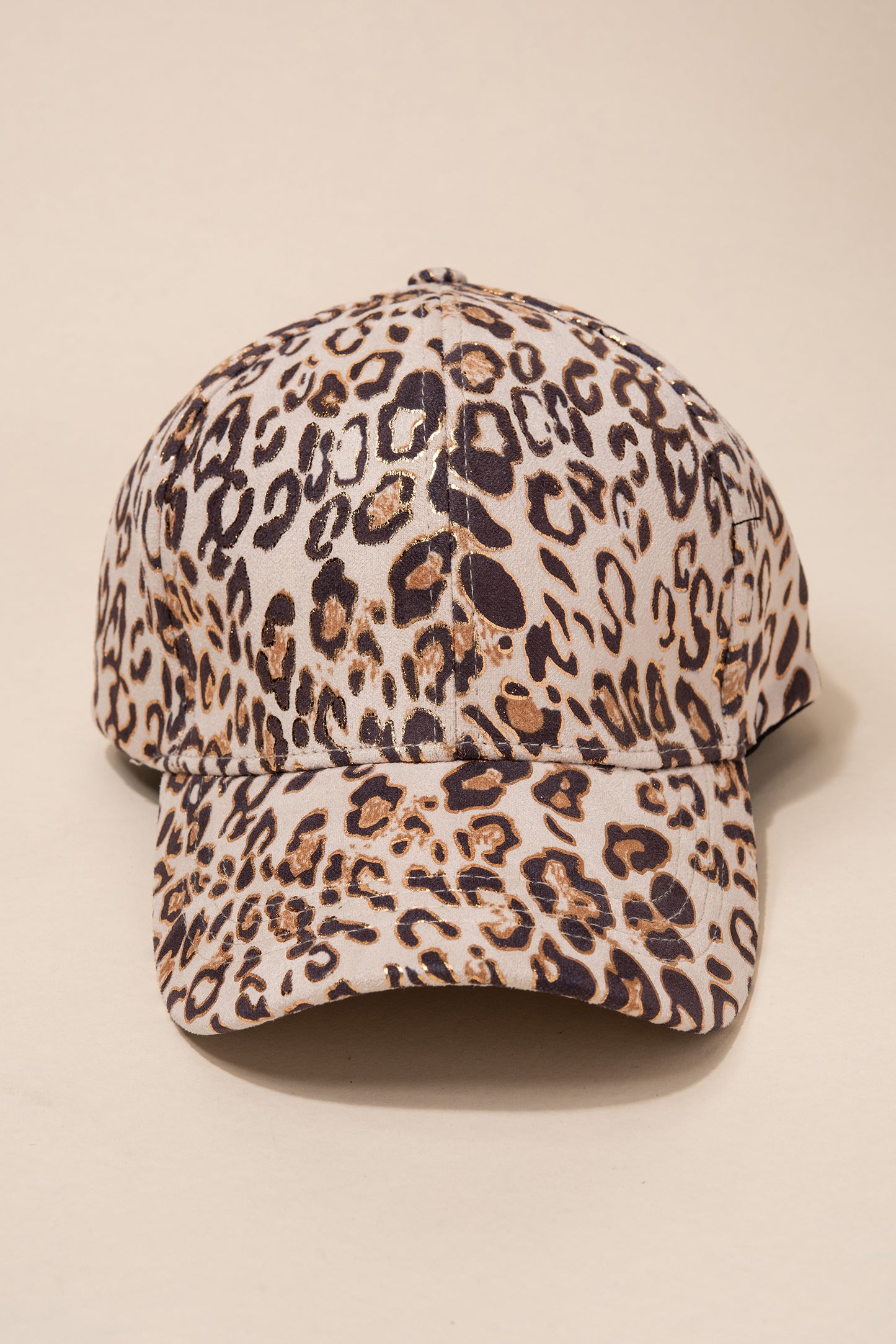Soft Leopard Cap with Foil Detail