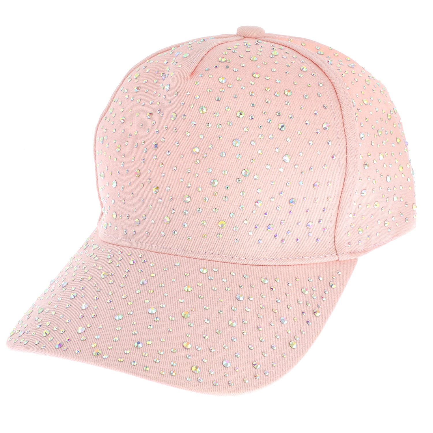 Rachel Jeweled Crystal Rhinestone Studded Baseball Cap | Pink