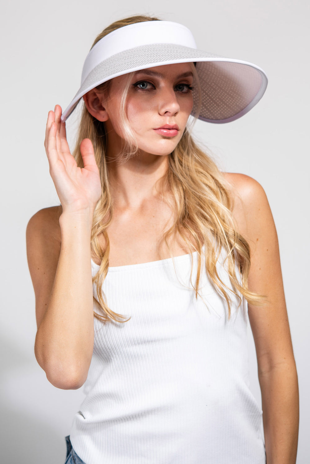 Aurora Fashion Wide Down Brim Fabric Sun Visor Hat