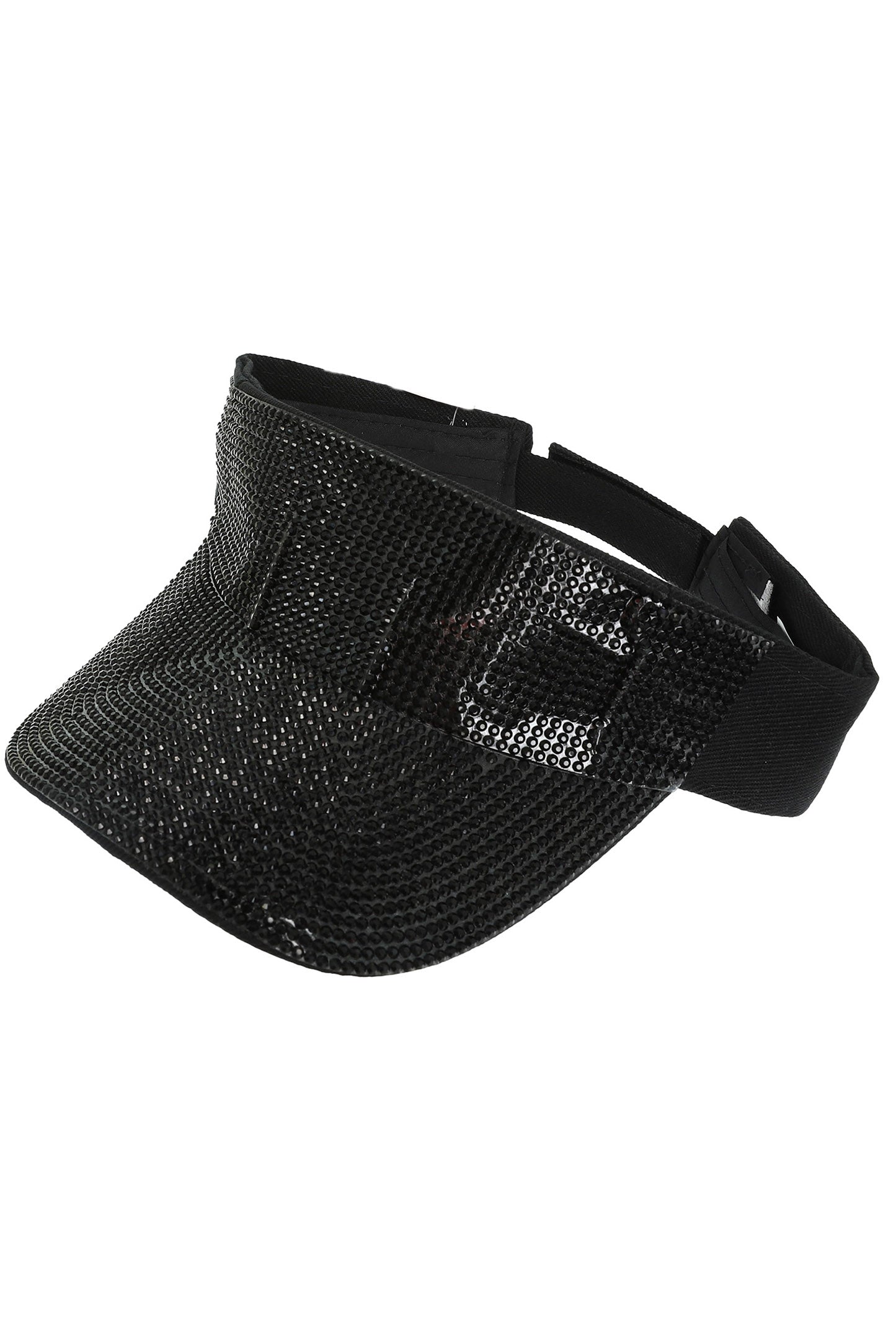Riley Fashion Rhinestone Embellished Sun Visor Hat
