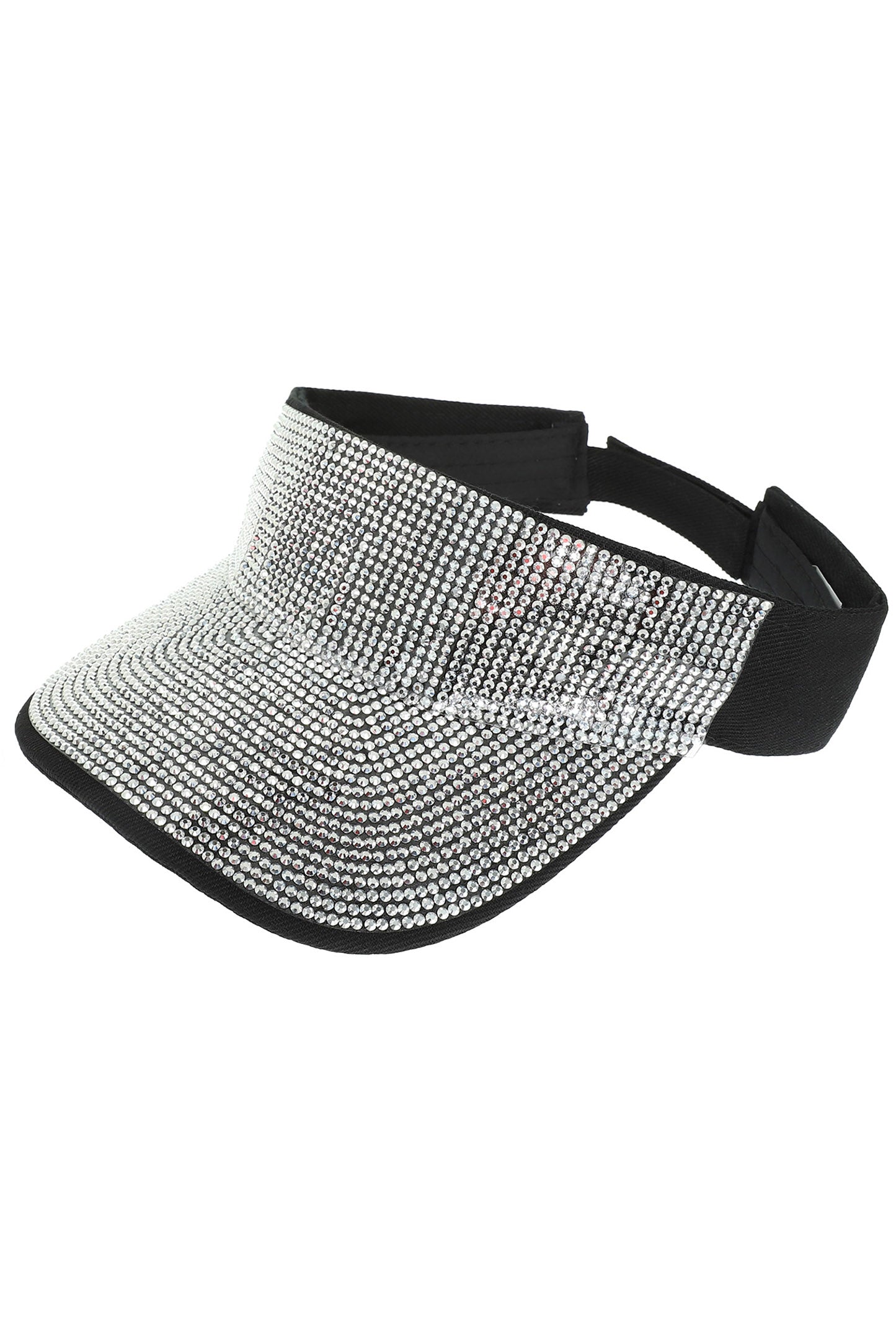 Riley Fashion Rhinestone Embellished Sun Visor Hat