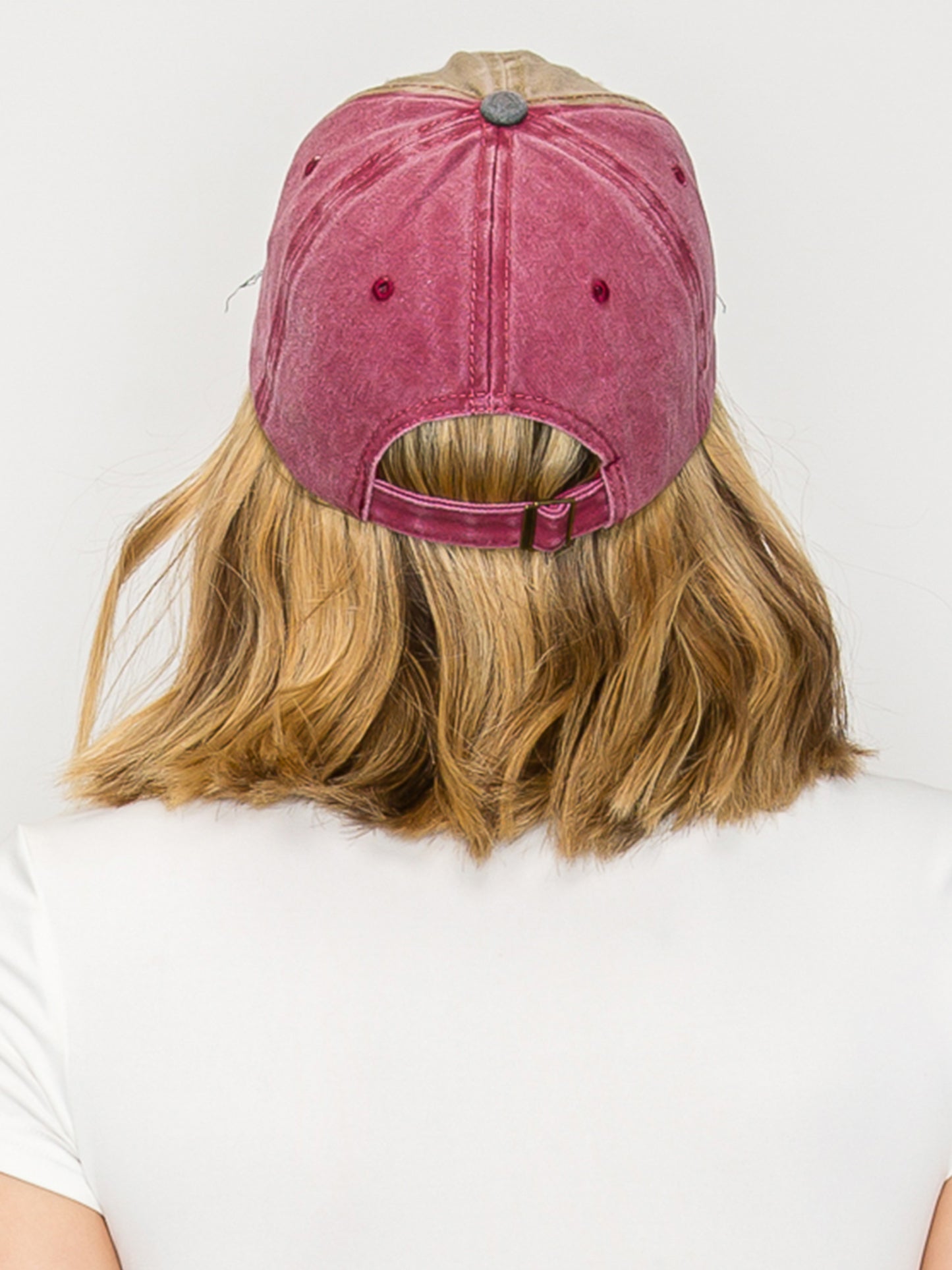 Kimberly American Flag USA Embroidered Relaxed Denim Fit Baseball Cap