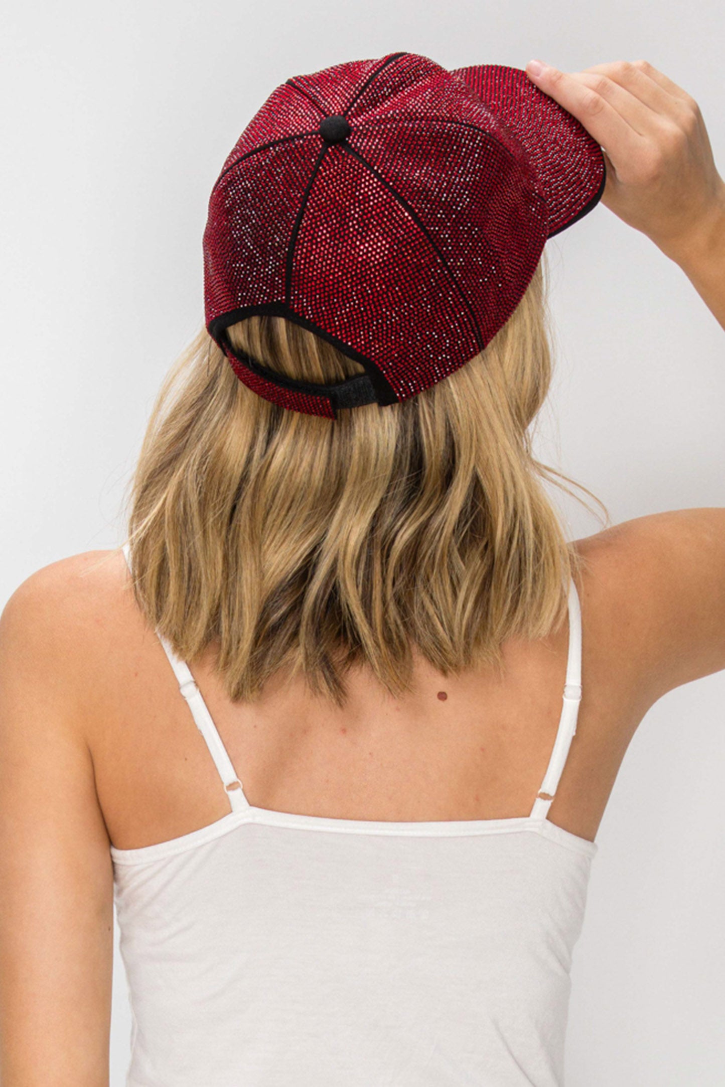 Olivia Rhinestone Studded Leopard Print Baseball Cap