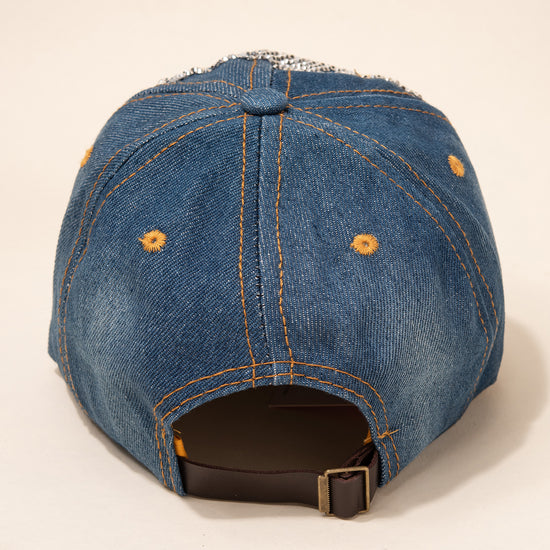 Queen Rhinestone Brim Cap – Sophia Collection display picture 3