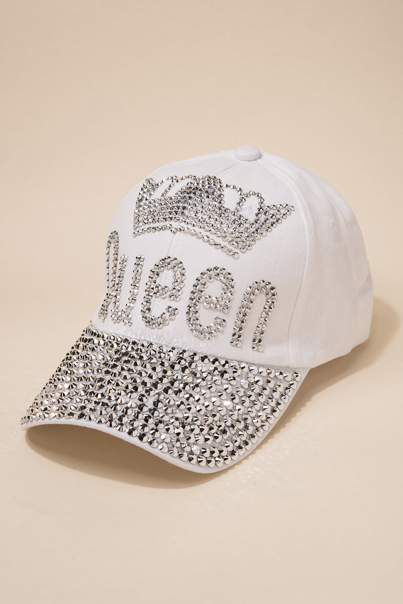 Queen Rhinestone Brim Cap – Sophia Collection display picture 2