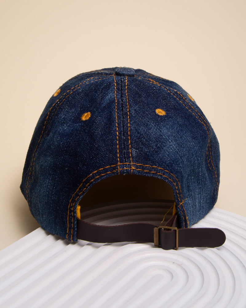 Abby Rhinestone Studded "Cheer Mom" Denim Baseball Cap