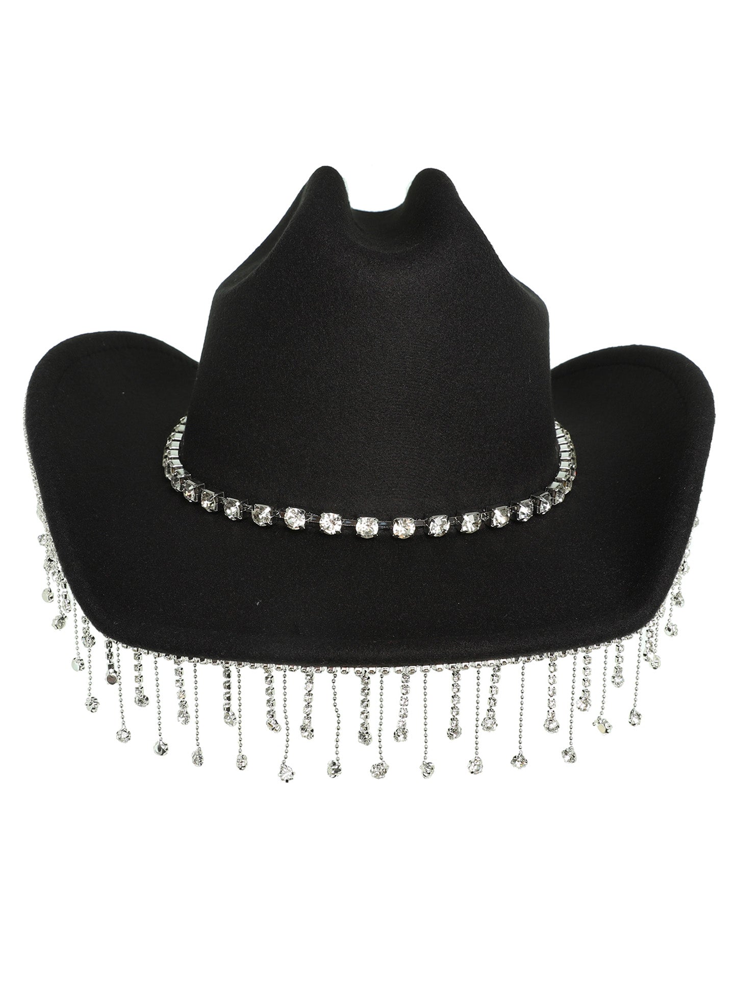 Jessica Western Rhinestone Embellished Felt Cowboy Hat