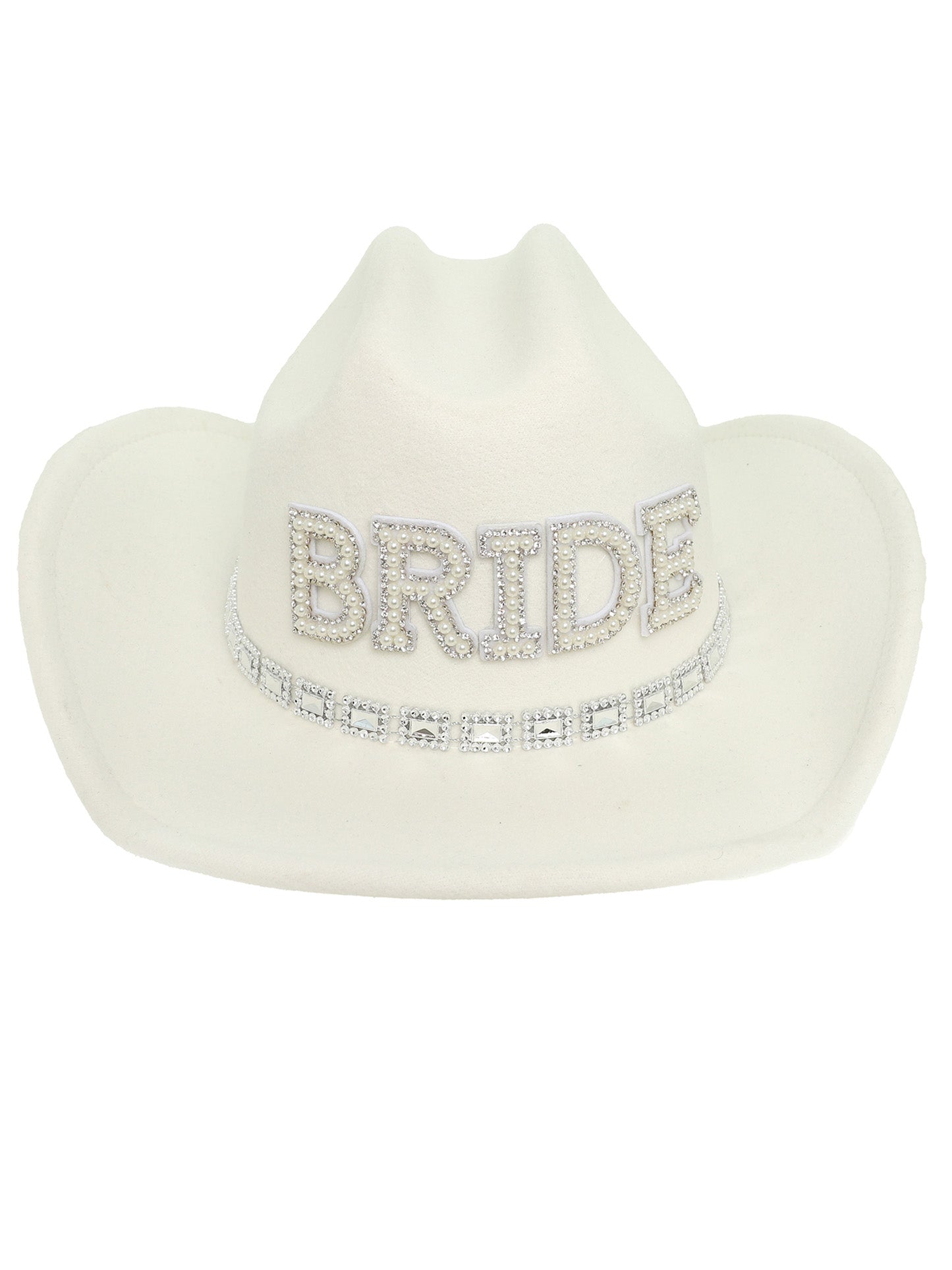 Genevie Western Bride Embellished Felt Cowboy Hat