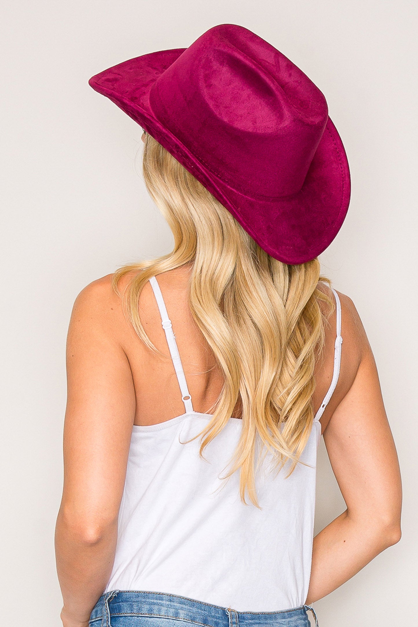 Sophie Fashion Western Panel Stitched Felt Cowboy Hat