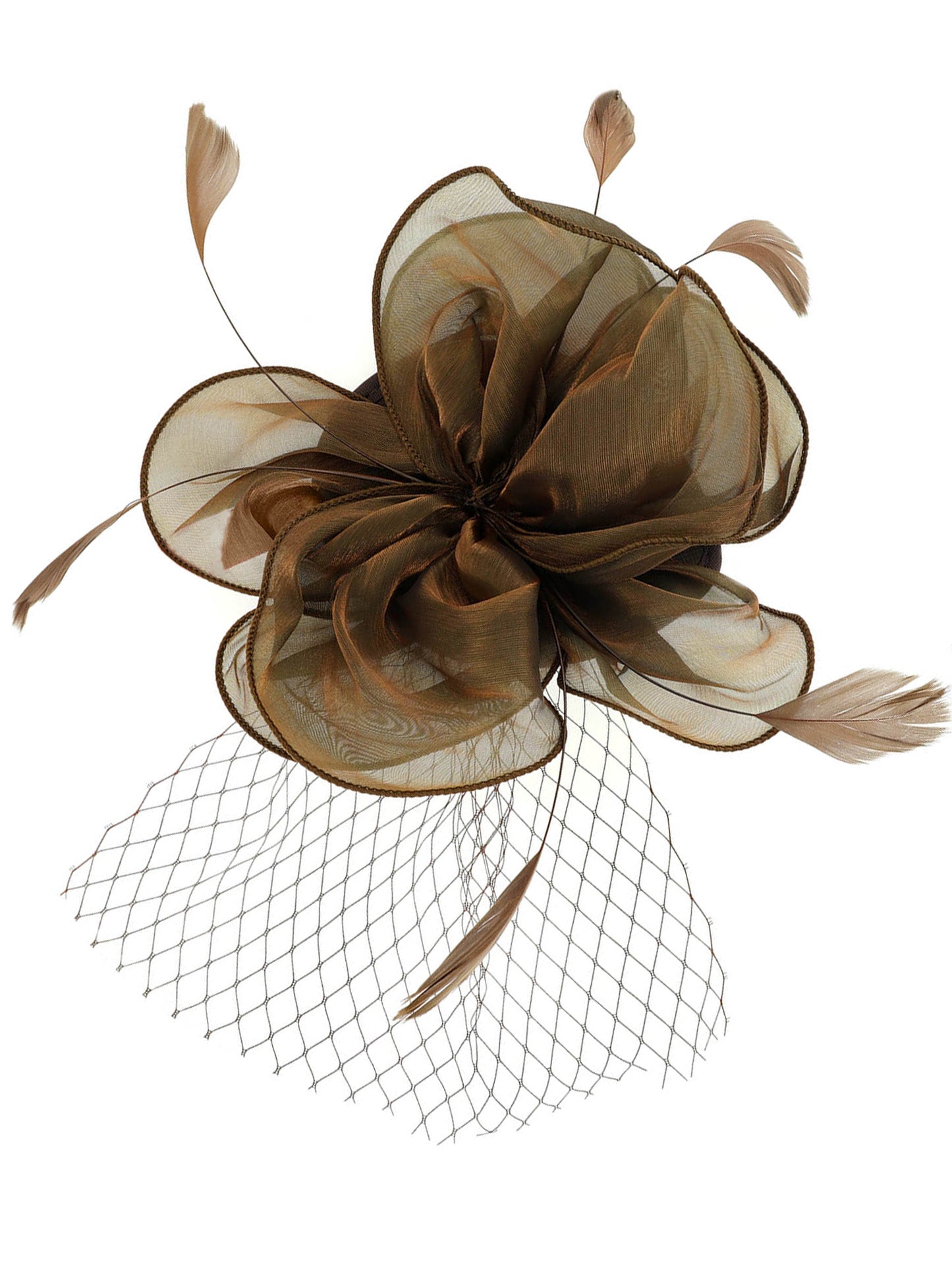 Lily Floral Tilt Mesh Feather Fascinator