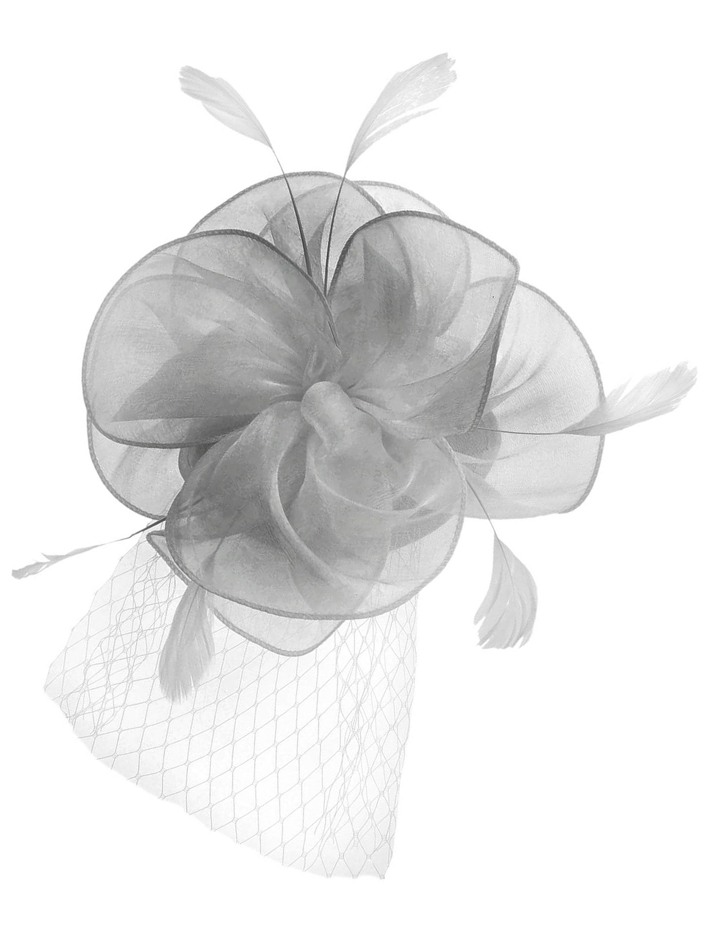 Lily Floral Tilt Mesh Feather Fascinator