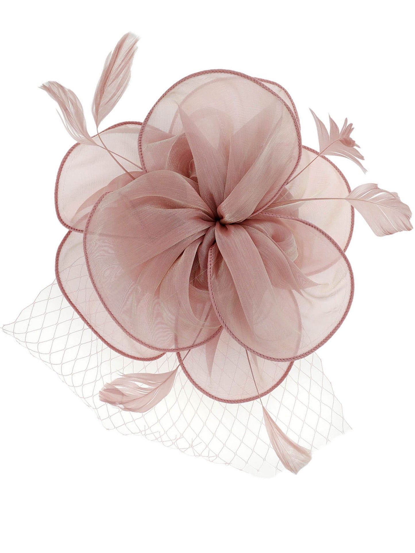 Lily Floral Tilt Mesh Feather Fascinator