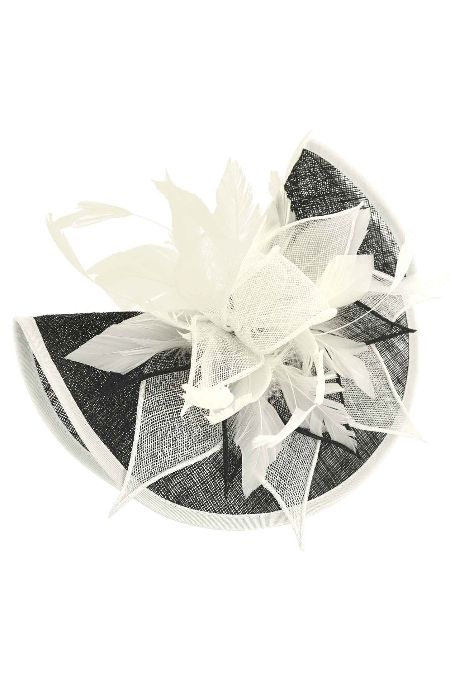 Sylvia Two Tone Folded Fascinator with Headband and Clip