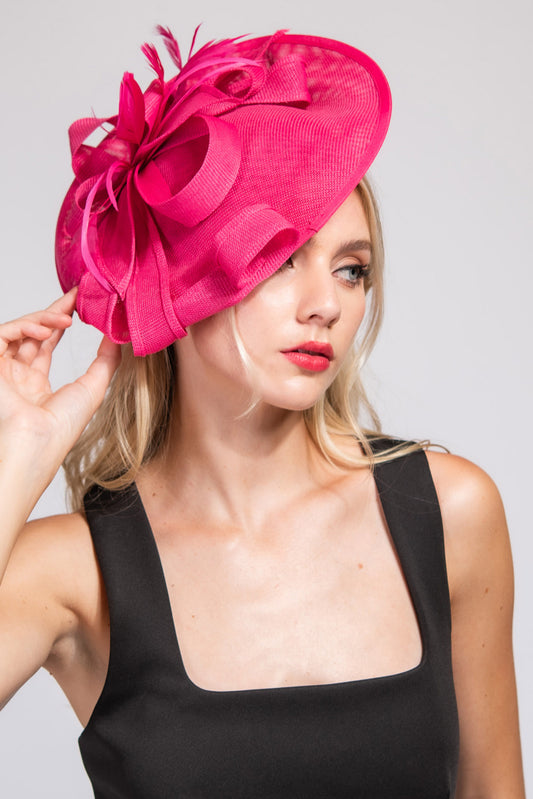 Elizabeth 3-Piece Ribbon Flax Fabric Fascinator Headband