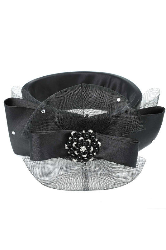 Nicole Floral Mesh Jeweled Fascinator Headband