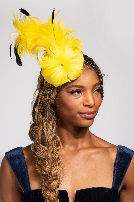 Regina 3-Piece Bow Netted Fascinator Headband and Clip