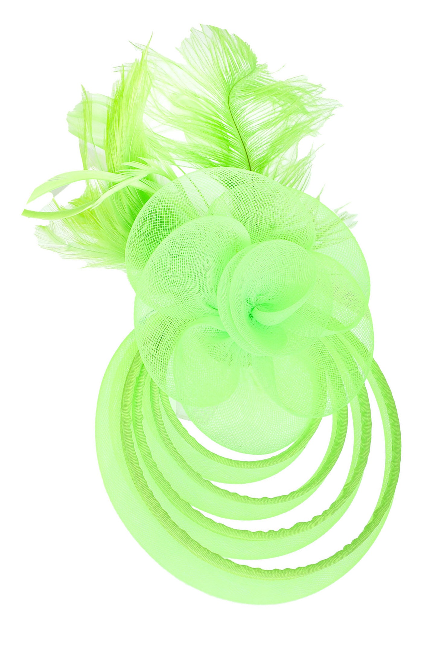 Chloe Floral Feathered Mesh Fascinator with Headband