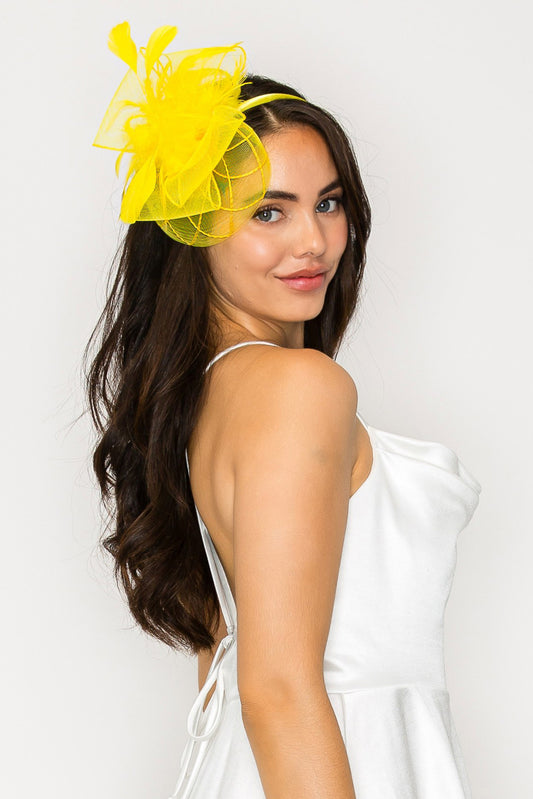 Maria Fashion Fascinator with Feather