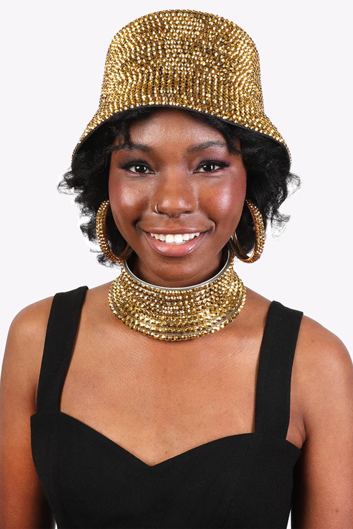 Clara Rhinestone Encrusted Bucket Hat