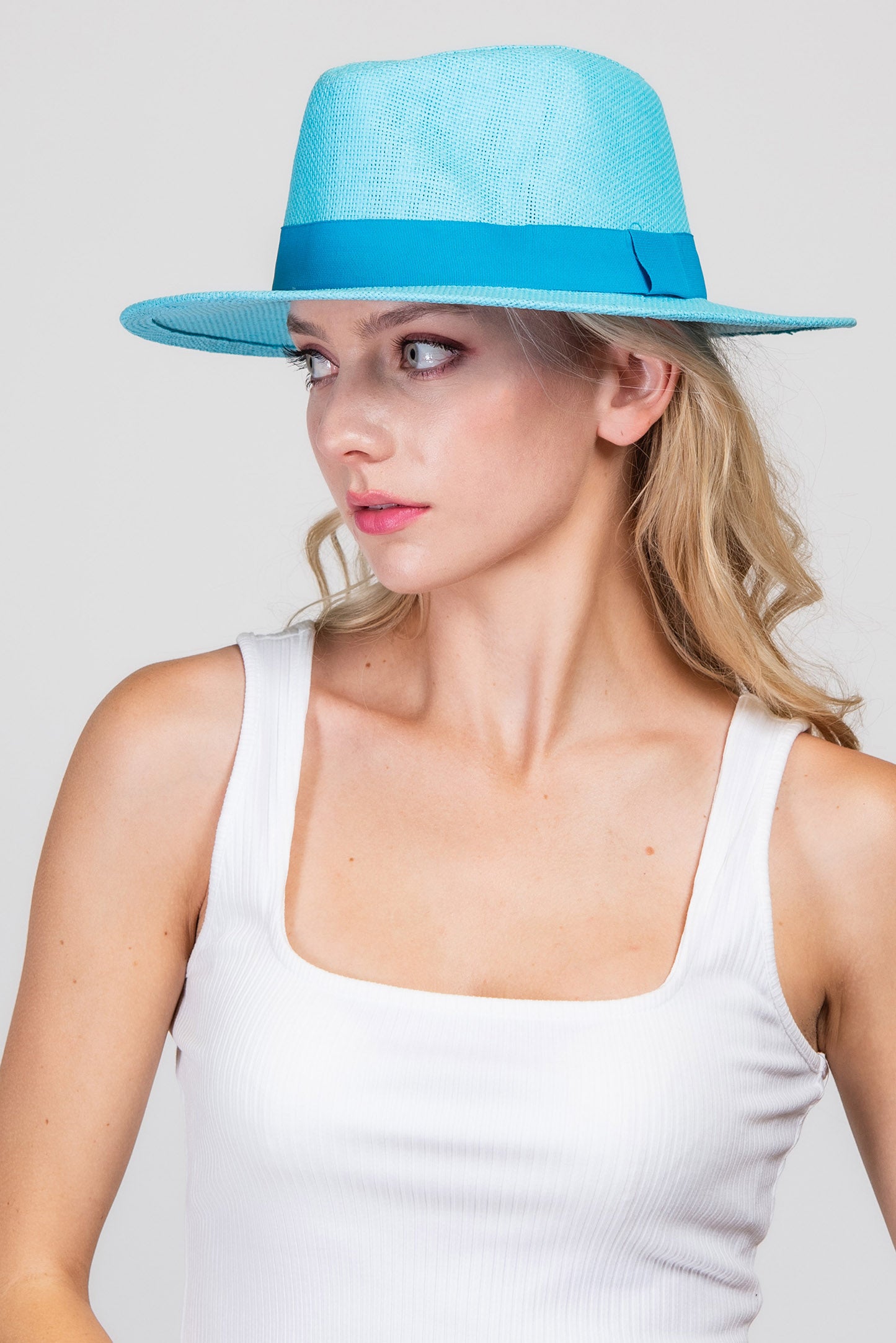 Vera Paper Braid Wide Brim Belted Hat