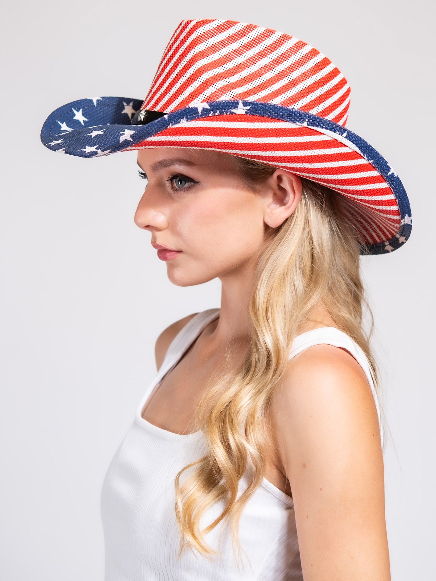 Tiffany Patriotic Stars and Stripes Cowboy Hat