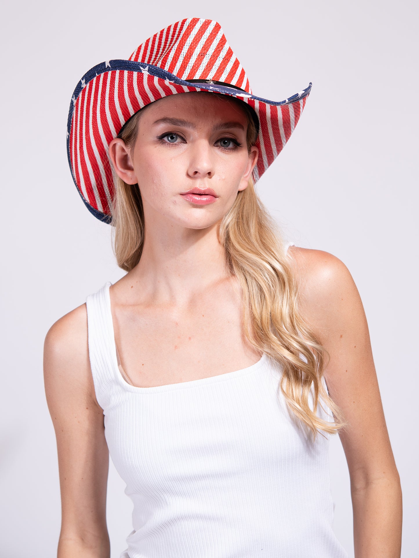 Tiffany Patriotic Stars and Stripes Cowboy Hat