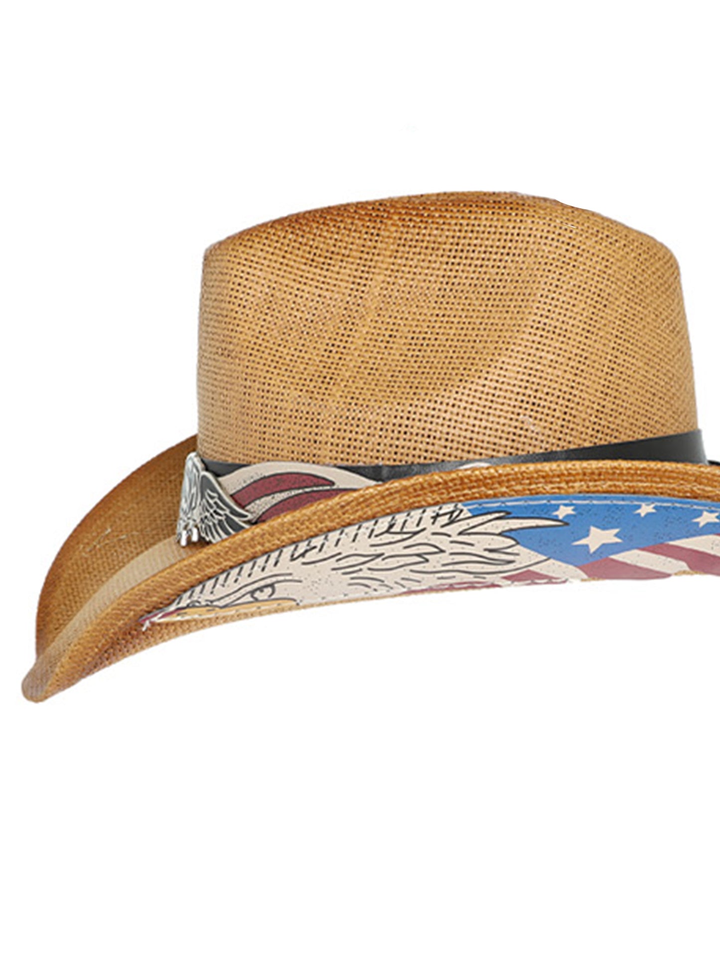 Britney Patriotic Western Star Cowboy Hat With Band