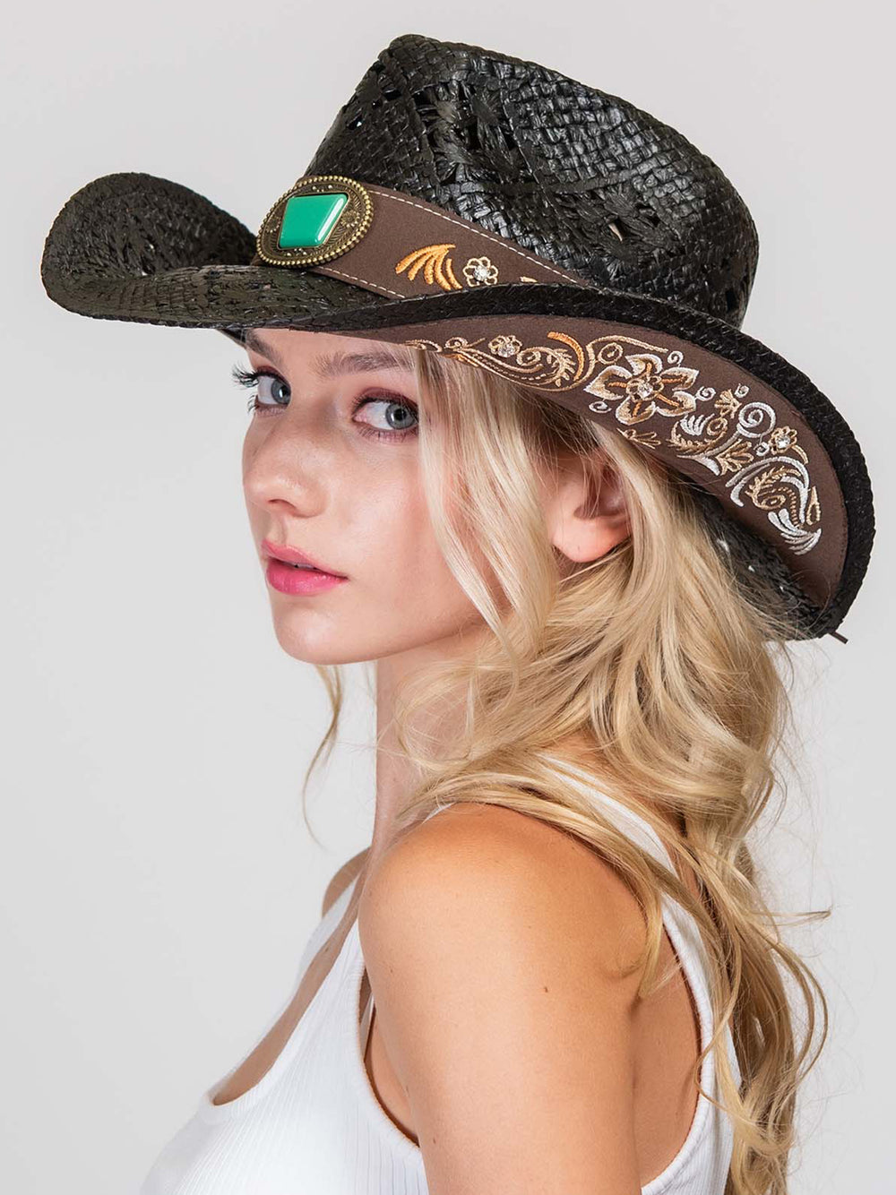 Sadie Western Floral Paper Cowboy Hat