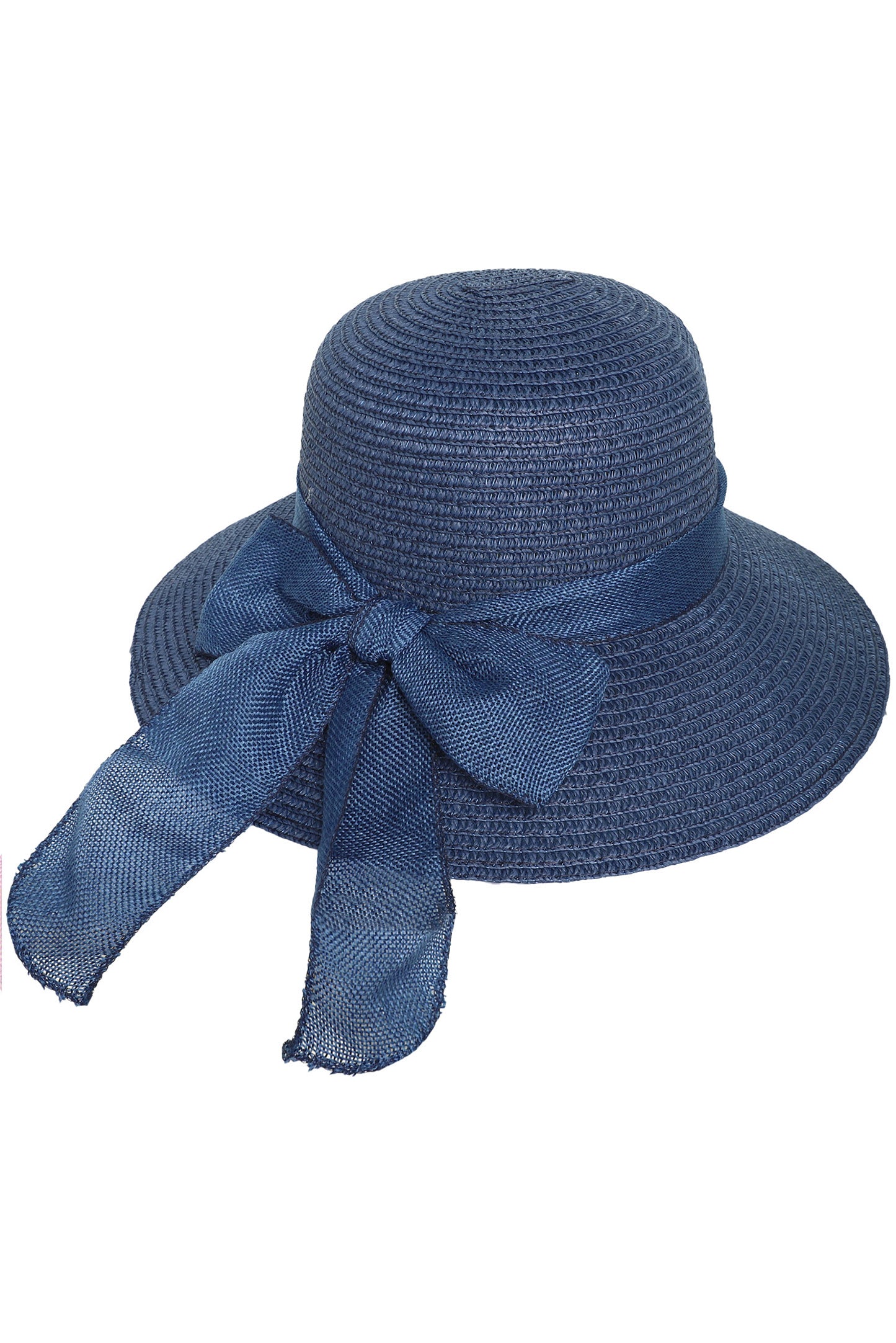 Laura Fashion Wide  Down Brim Straw Woven Sun Hat