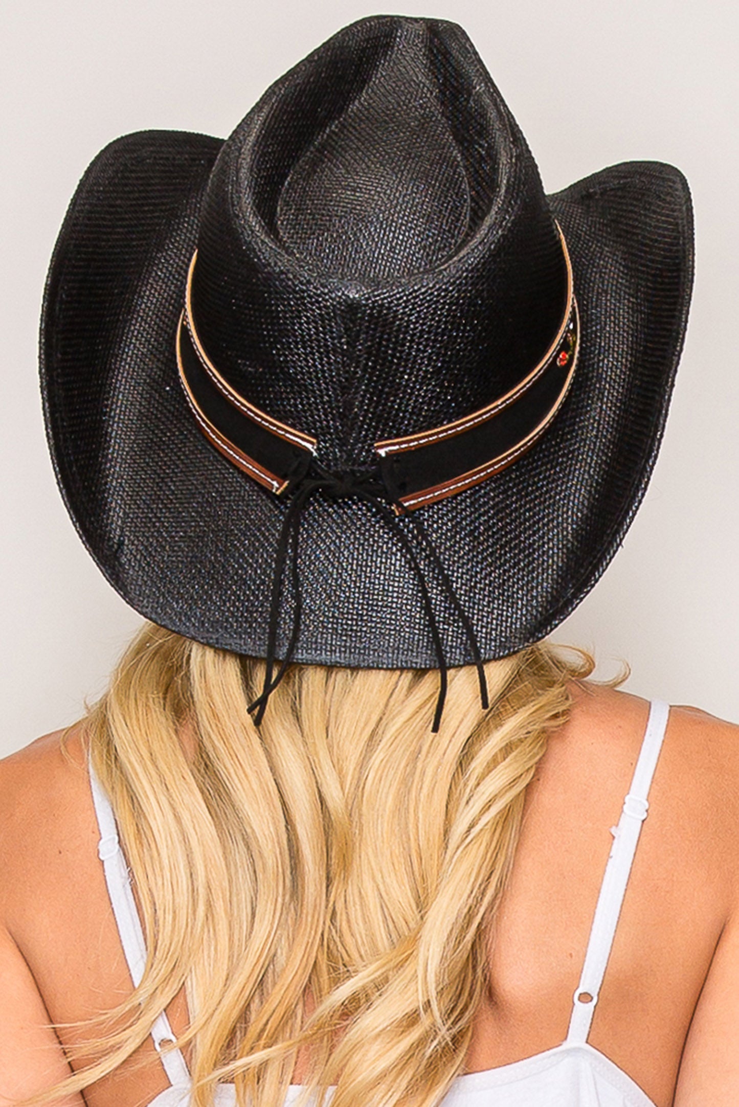 Myla Western Embroidered Straw Woven Cowboy Hat