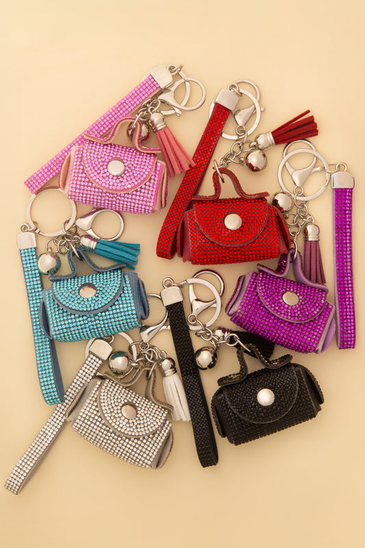 Celine Rhinestone Studded Mini Leather Bag Design AirPod Case