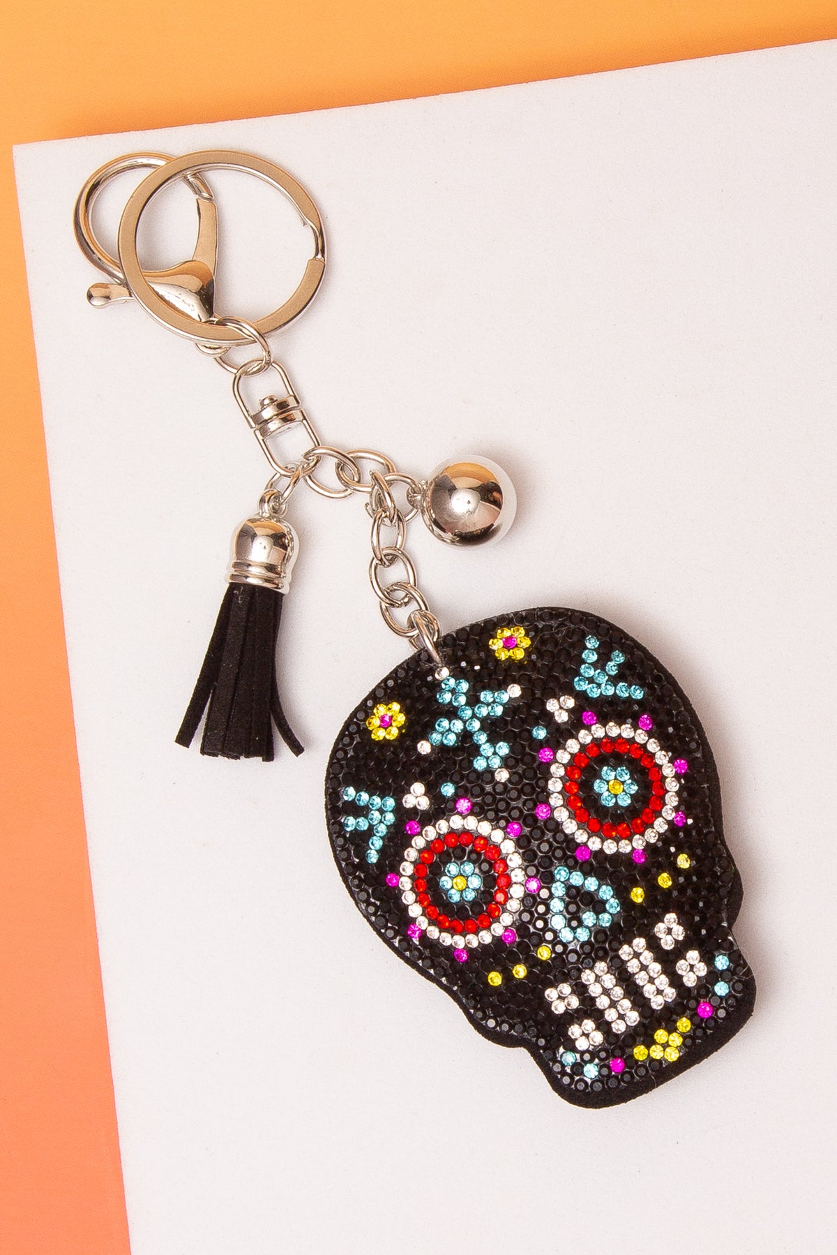 Colette Dia De Los Muertos Skull Keychains | Black