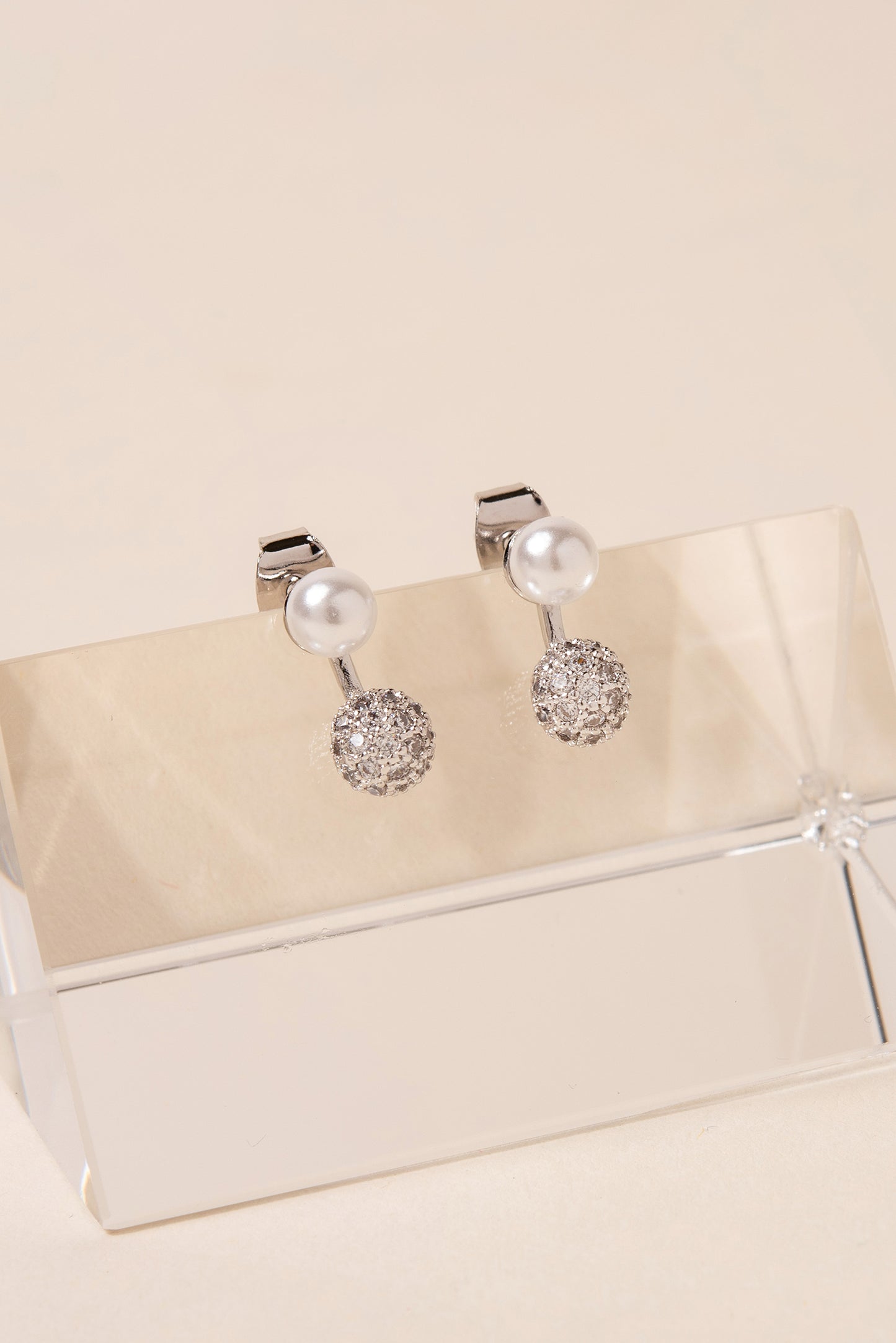Diana CZ and Pearl Studs