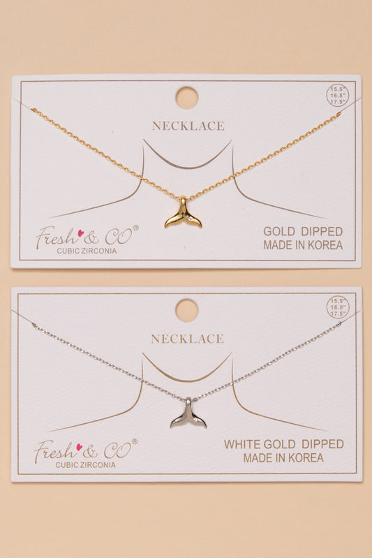 Margaret Whale Tail Pendant Necklace