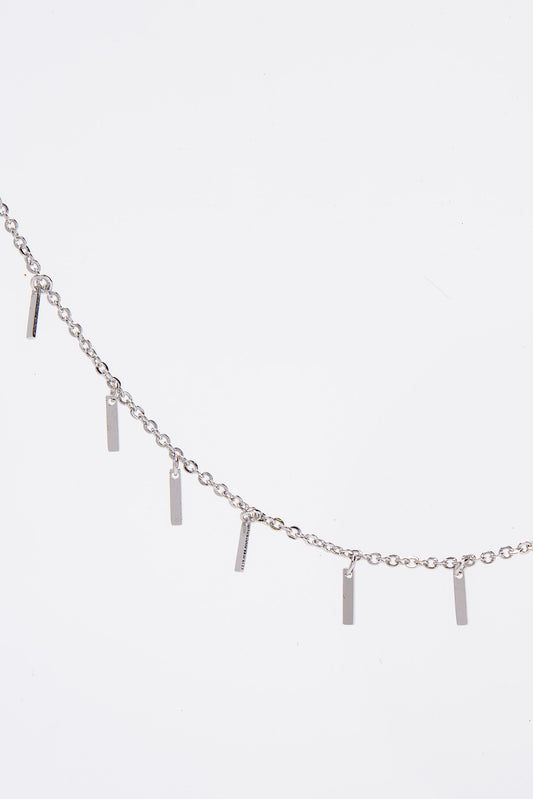 Jessa White Gold Dipped Necklace - Silver