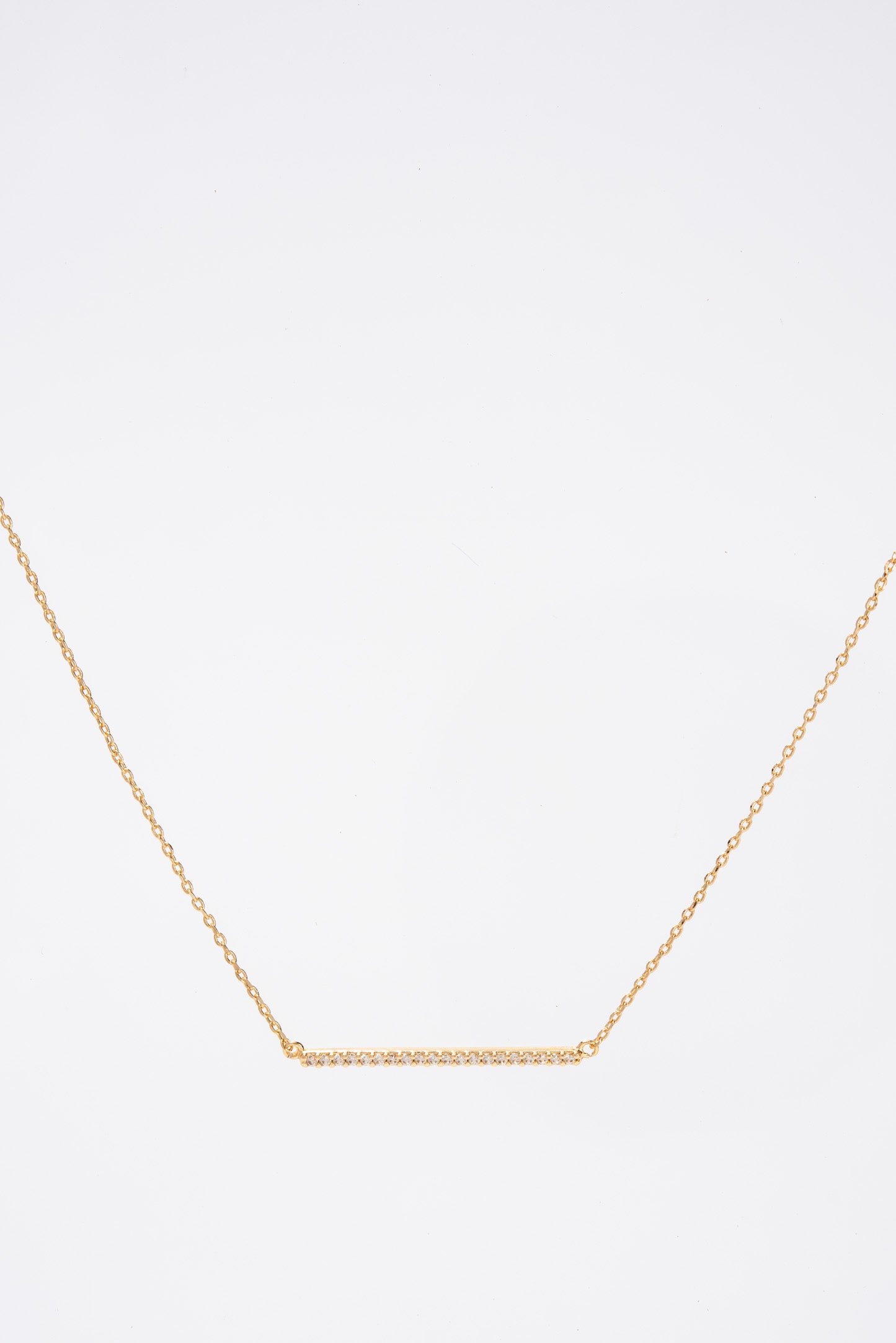 Lilly Dipped CZ Bar Necklace