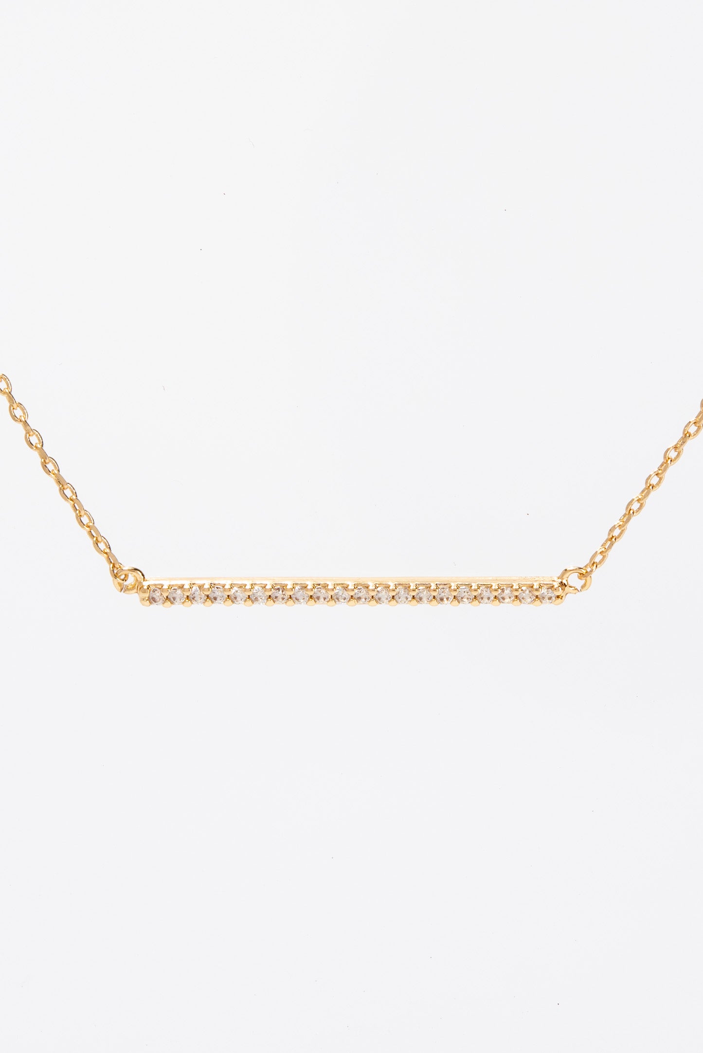 Lilly Dipped CZ Bar Necklace