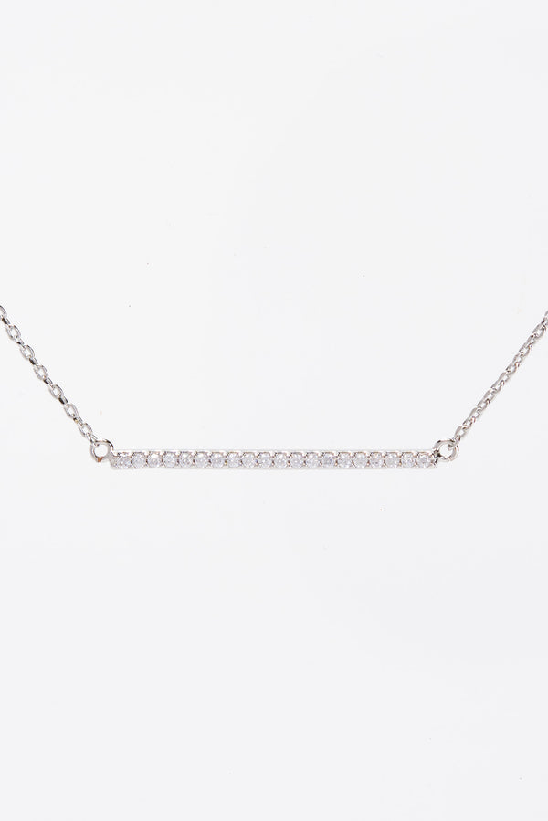 Lilly Dipped CZ Bar Necklace