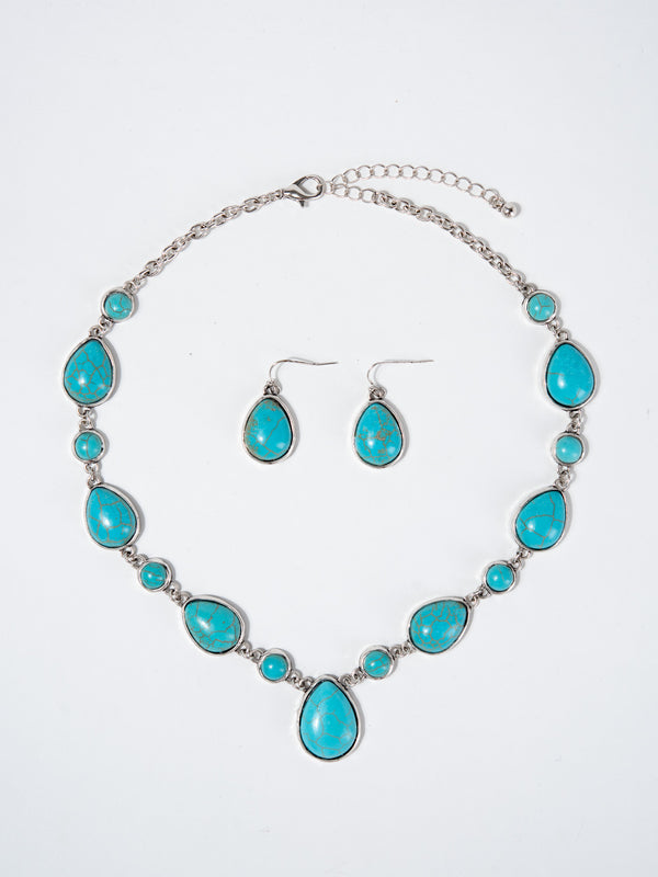 Danni Western Teardrop Design Necklace Set