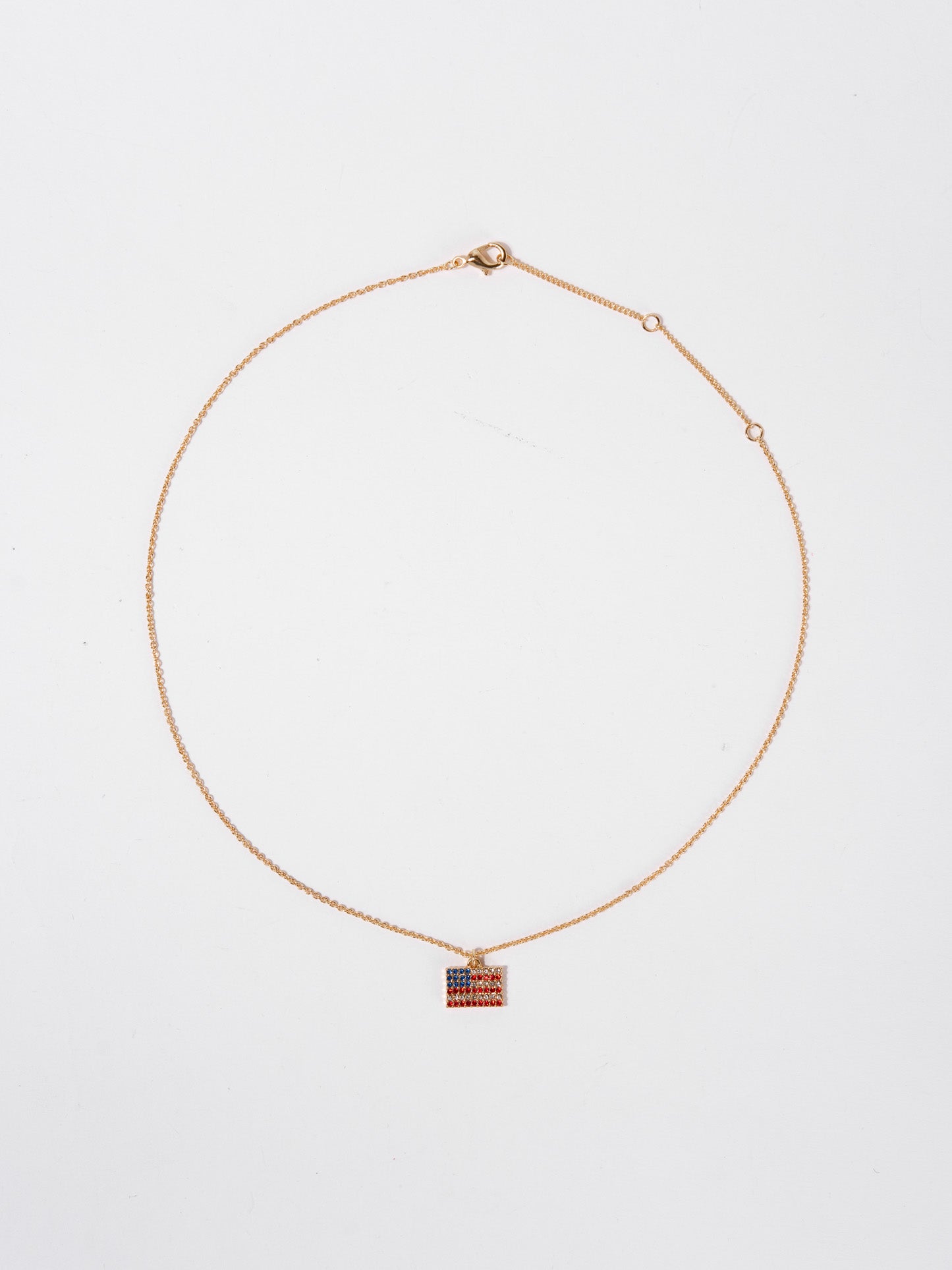 Alaia USA Flag 4th of July Pendant Necklace