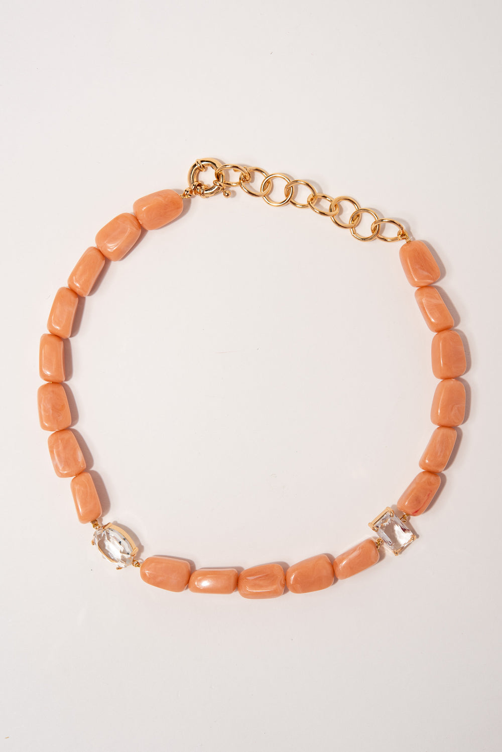 Naomi Natural Gemstone Necklace - Peach