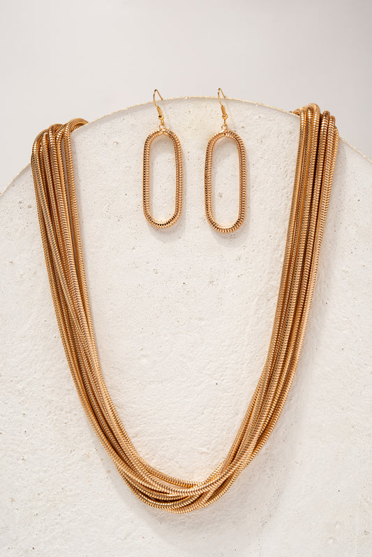 Blair Multi Chain Necklace Set - Gold