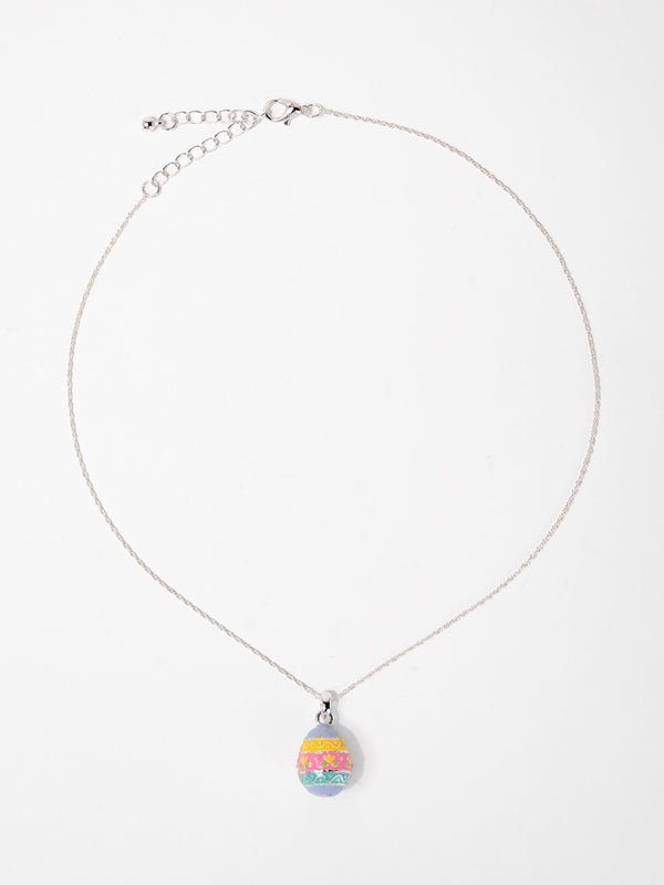 Isabella Easter Egg Pendant Chain Necklace