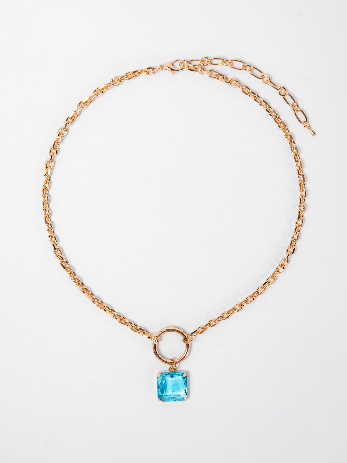 Ellie Chain Necklace with Stone Pendant