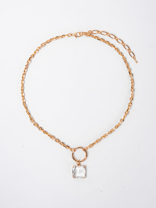 Ellie Chain Necklace with Stone Pendant